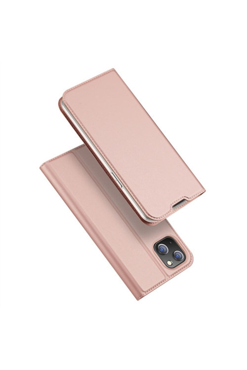 Iphone 14 Plus 6.7 Kılıf Skin Pro Series Flip Cover Kapaklı Kılıf Rose Gold