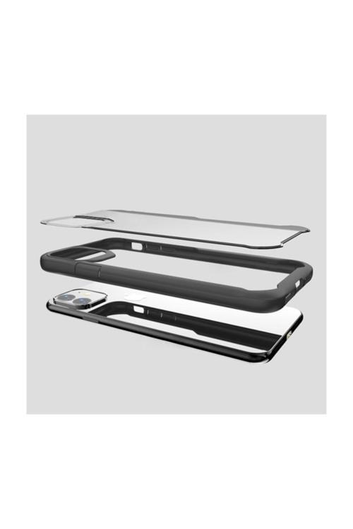 Iphone 11 Pro Max 6.5 Inch Shock Absorption Pc+Tpu Darbe Emici Kılıf Siyah