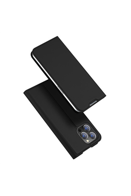 Iphone 14 Pro 6.1 Kılıf Skin Pro Series Flip Cover Kapaklı Kılıf Siyah