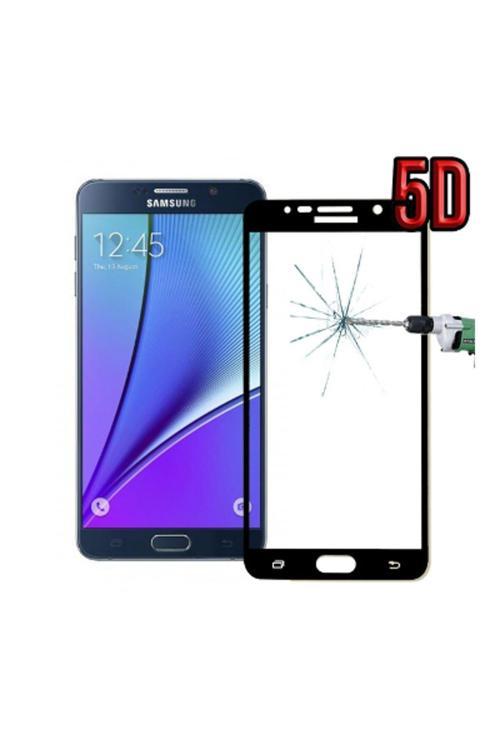 Ally Samsung Galaxy Note 5 5D Full Kırılmaz Cam Ekran Koruyucu Siyah