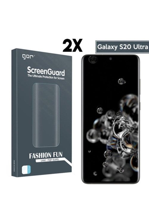 Gor Sm Galaxy S20 Ultra 3D Kavisli Full Ekran Koruyucu 2 Adet Set Şeffaf