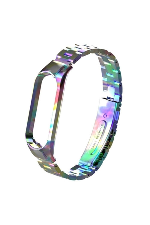 Xiaomi Mi Band 5 Stainless Steel 3 Bakla Çelik Kayış Kordon Çok Renkli