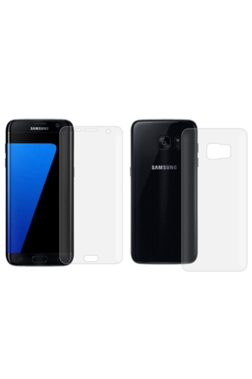 Gor Galaxy S7 Edge 3D Ön Arka Darbe Emici Full Pet Koruyucu - Şeffaf