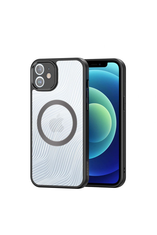 İphone 12 Aimo Series Mag Safe Premium Buzlu Sert Pc-Tpu Kılıf Siyah
