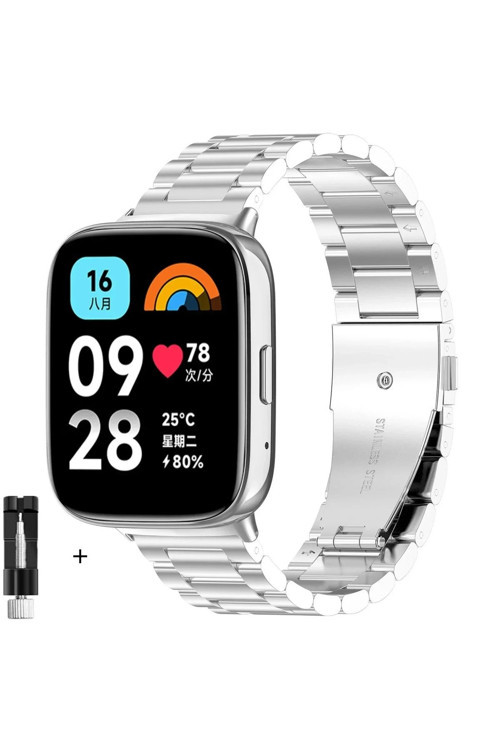 Xiaomi Redmi Watch 5 Active/Lite Amazfit Gtr 2E 47Mm Uyumlu 22Mm Paslanmaz Çelik Akıllı Saat Kordonu