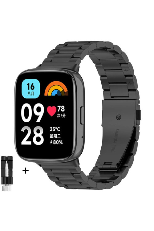 Xiaomi Redmi Watch 5 Active/Lite Amazfit Gtr 2E 47Mm Uyumlu 22Mm Paslanmaz Çelik Akıllı Saat Kordonu