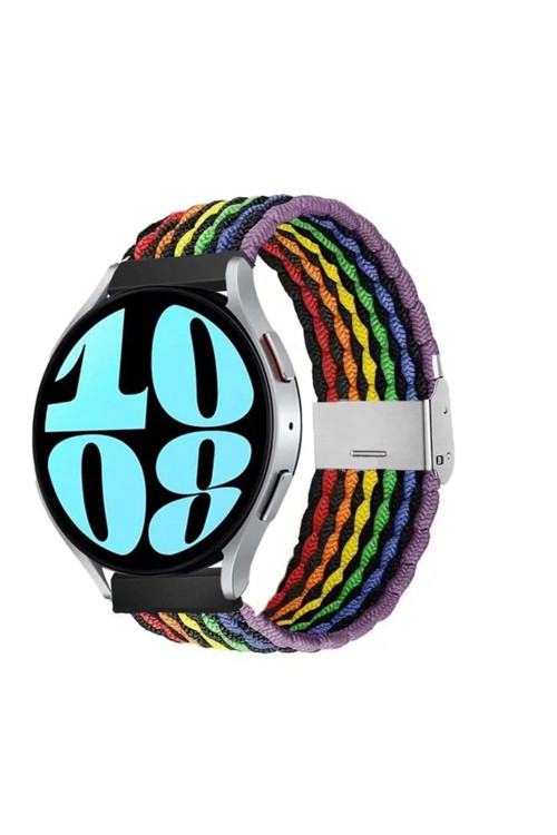 Huawei Watch Gt3 42Mm Uyumlu 20Mm Metal Klips Ayarlanabilir Örgü Kordon