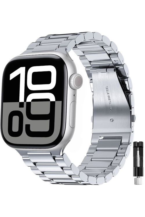 Apple Watch Seri 2 3 4 5 6 7 8 Se Ultra Uyumlu 38 40 41Mm Paslanmaz Çelik Akıllı Saat Kordonu