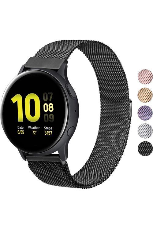 Samsung Galaxy Watch Gear Sport / Gear S2 / Gear S3 Uyumlu Manyetik Metal Hasır 20Mm Kordon