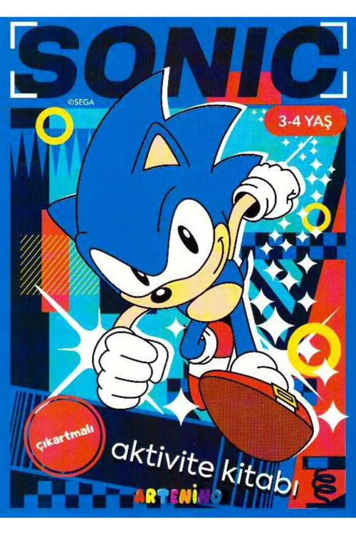 Artenino Sonic Aktivite Kitabı 3-4 Yaş- Çıkartmalı Aktivite
