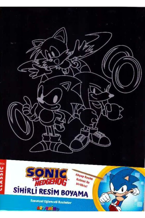Artenino Sihirli Resim Boyama Sonic- Ahşap Resim Kalemi Hediyeli