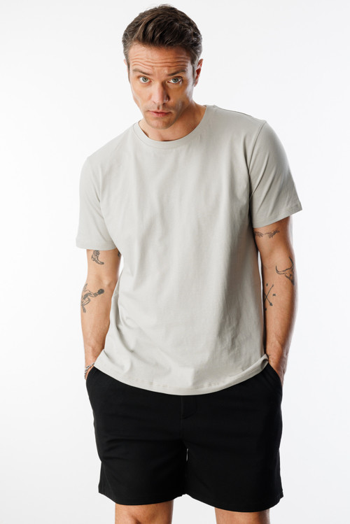 Erkek T-shirt %100 Pamuk Regular Fit Standart Kesim Bisiklet Yaka Basic Tişört BASIC-T-SHIRT1