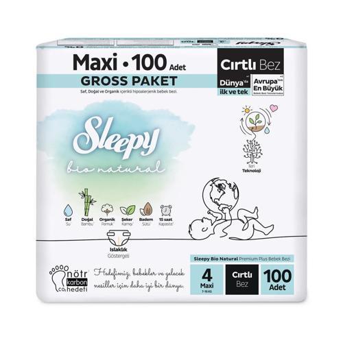 Bio Natural Bebek Bezi Gross Paket 4 Beden 100 Adet