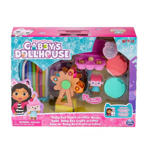 69300 Gabbys Dollhouse Baby Box Cat Craft-a-Riffic Room Gabby Kedi Riffic Odası