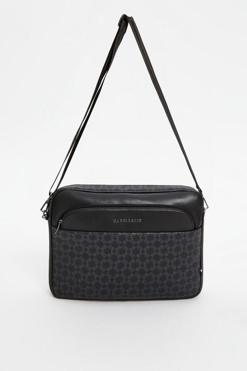 US Polo Assn 23600 Omuz Askılı  Laptop Çantası Evrak Çantası SİYAH