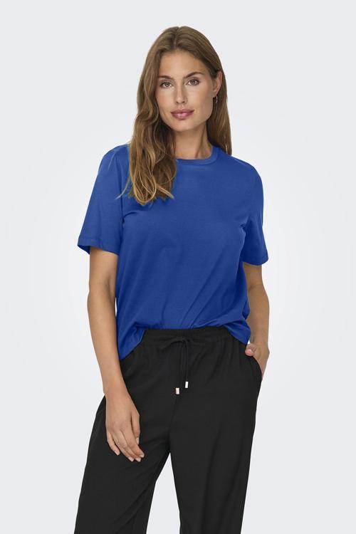 Onlonly % 100 Pamuk Regular Fit Bisiklet Yaka Bayan T Shirt 15270390 SAKS