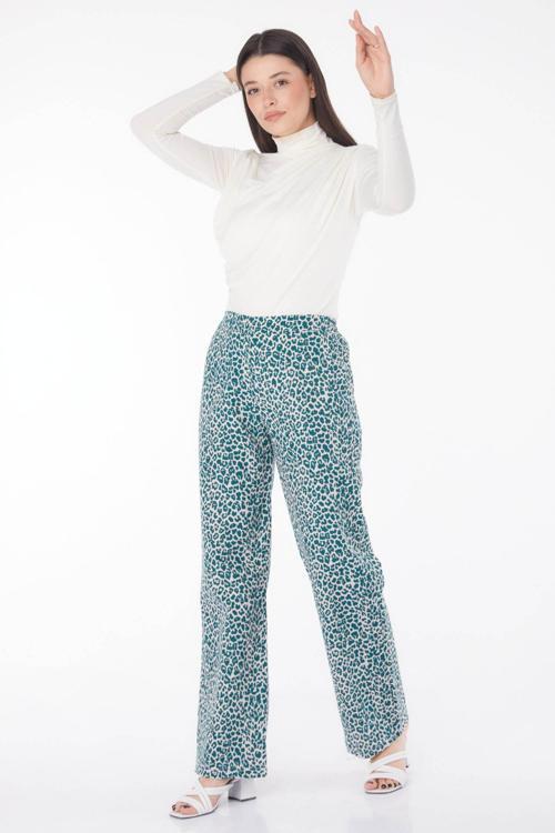 Leopar Desenli Pamtolon Zümrüt - 13218