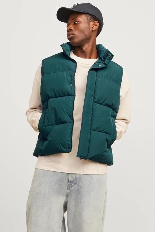 Essentials Jjebradley Regular Fit Kapitone Erkek Yelek 12256981 KOYU YEŞİL