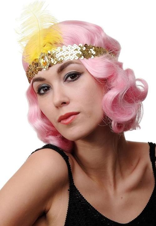 70&#39;ler 80&#39;ler ve 90&#39;lar Temalı Altın Renk Çarliston Saç Bandı