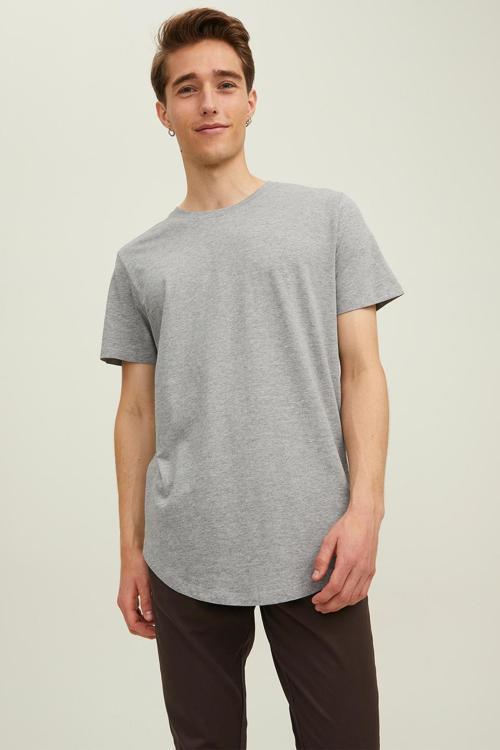 Essentials Organik Pamuklu Regular Fit Bisiklet Yaka Erkek T Shirt 12113648 AÇIK GRİ