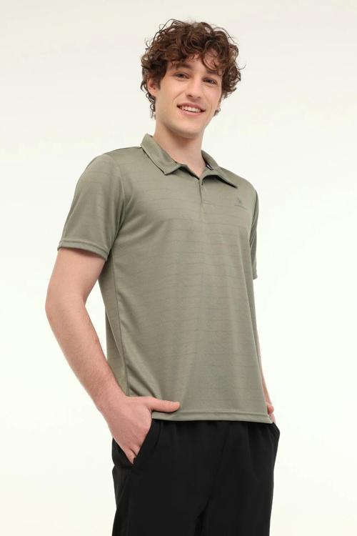 Logolu Regular Fit Düğmeli Erkek Polo Yaka T Shirt CT461 5FX HAKİ