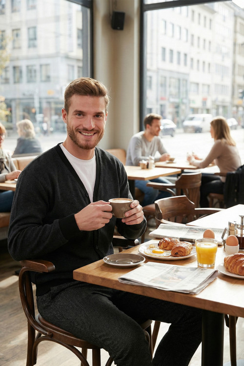 Pamuklu Regular Fit Düğmeli V Yaka Erkek Hırka 456205 ANTRASİT