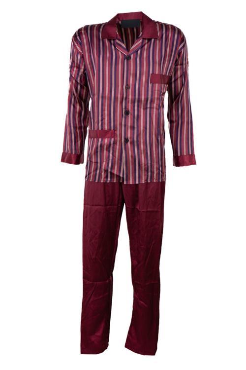 Erkek Şık Klasik Model Pijama Takımı Premium Saten Kumaş Murcia Model Cepli Tam Kalıp