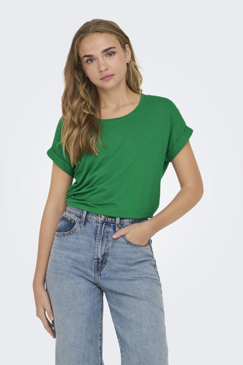 Regular Fit Bisiklet Yaka Onlmoster Bayan T Shirt 15106662 YEŞİL