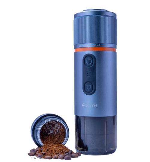 PRO MAX TAŞINABİLİR KAHVE MAKİNESİ-ŞARJLI KAPSÜL VE TOZ KAHVE UYUMLU MAVİ
