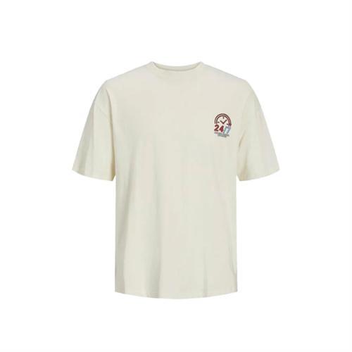 Erkek T-Shirt Jortoast Tee Ss Crew Neck 12254168-Buttercream