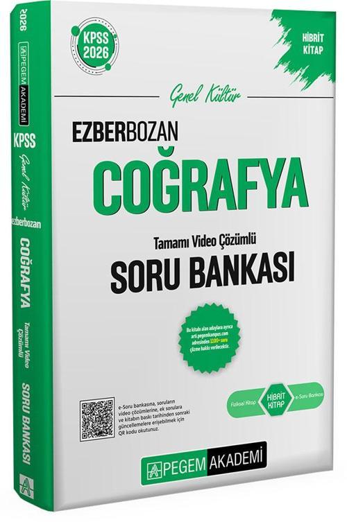 2026 KPSS Genel Yetenek Genel Kültür Ezberbozan Coğrafya Tamamı Video Çözümlü Soru Bankası Pegem Aka