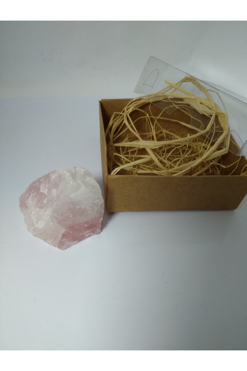 Pembe Kuvars Taşı Biblo/ Ham Doğaltaş Biblo (70-80 Gr)