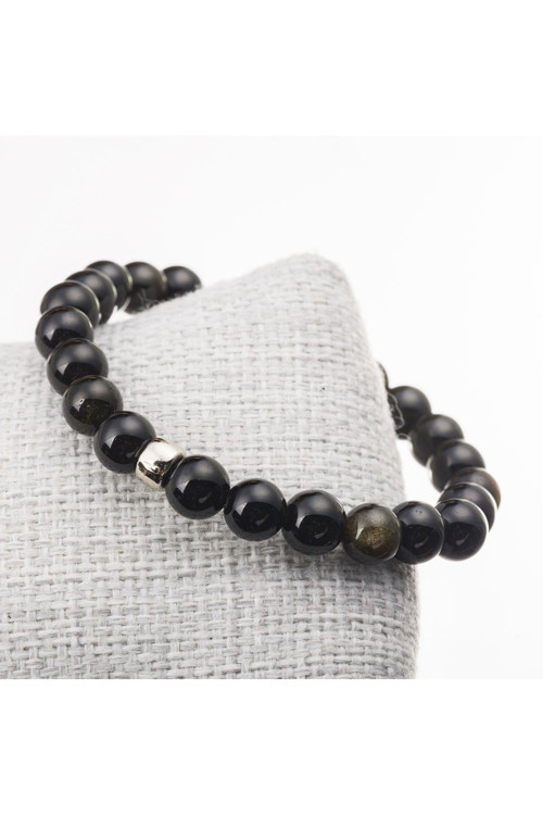 Golden Obsidyen Taşı Bileklik-8 Mm