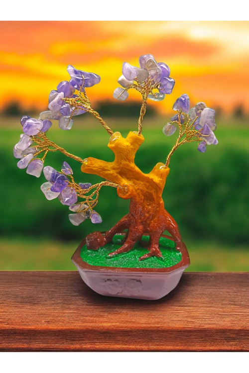 Ametist Doğal Taş Ağaç (15 Cm)