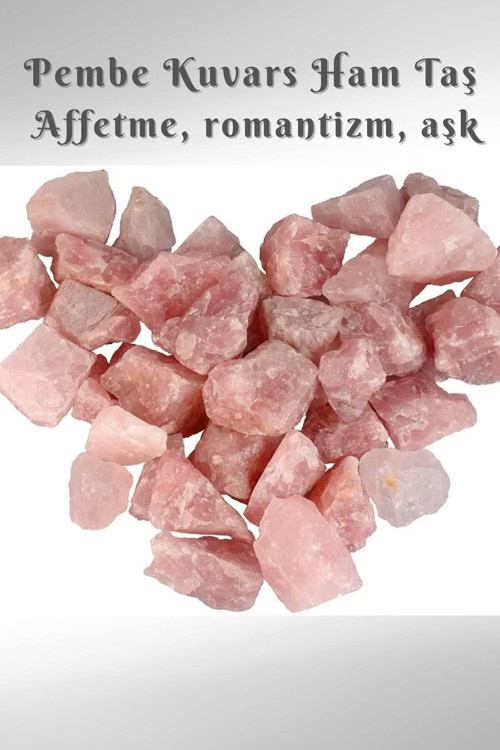 Pembe Kuvars Doğal Taş Ham,Kütle ( Affetme, Romantizm, Aşk ) ( Masa Aksesuar , Ev , Iş Yeri )