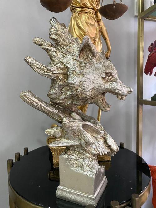 Dekorarif Kurt Heykeli Biblo 