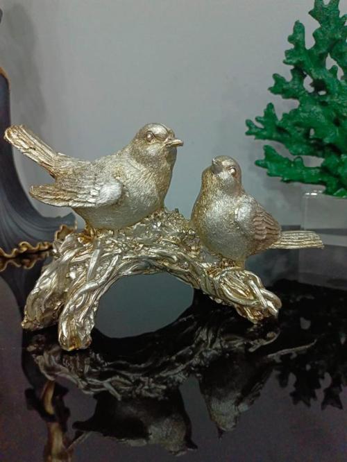 kuş biblo 2 li dal üzerinde kuş biblo 