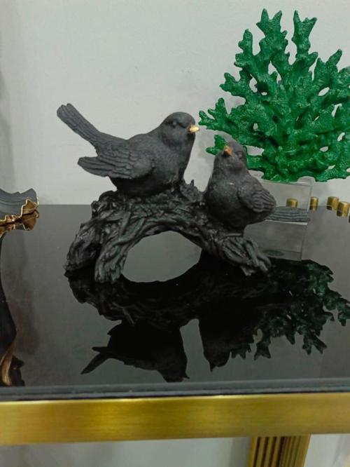 kuş biblo 2 li dal üzerinde kuş biblo 