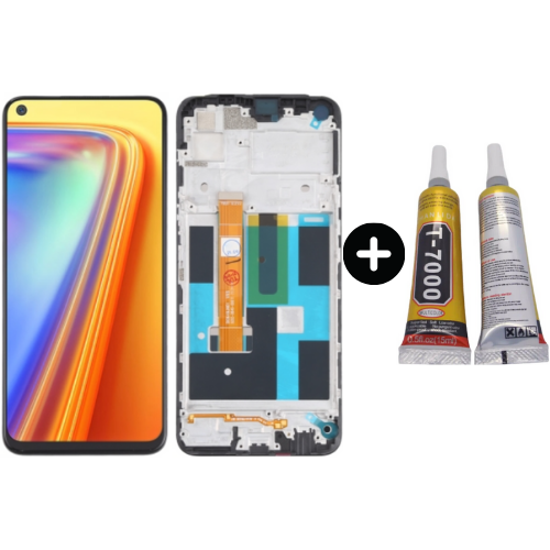 Realme 7 Uyumlu  HK Lcd Ekran Dokunmatik + B7000