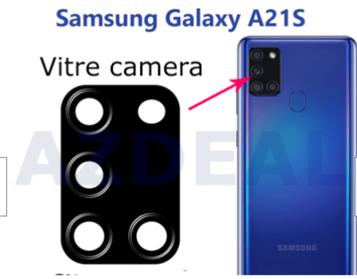 Samsung A217 A21S Arka Kamera Camı ( Çıtasız Sadece Cam)