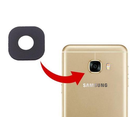 Samsung C7010 C7 Pro Siyah Arka Kamera Camı ( Çıtasız Sadece Cam)