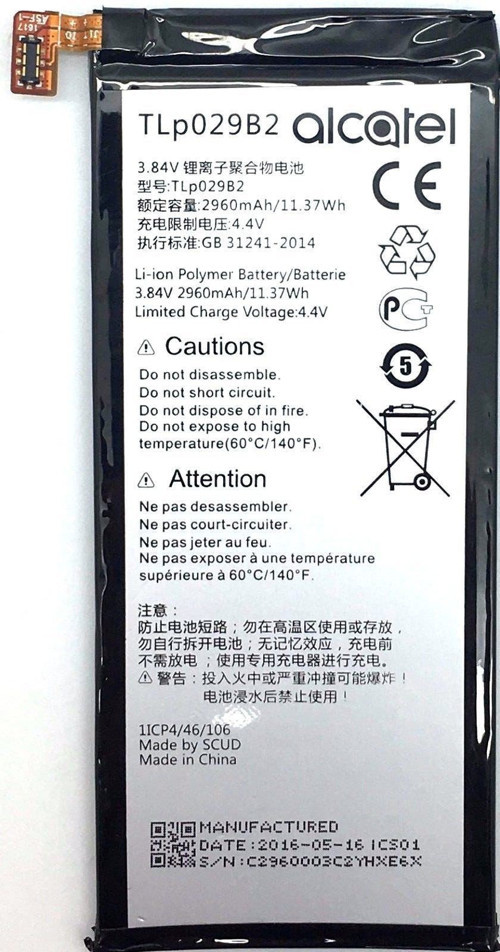 Alcatel One Touch Pop 4S 5095Y Pil Batarya ve Tamir Set Tlp029B2