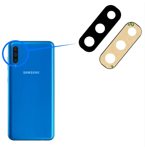 Samsung A507 A50S Arka Kamera Camı Lensi (Çıtasız Cam)