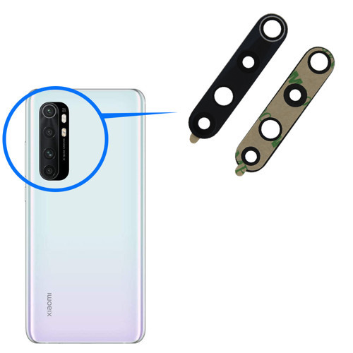 Xiaomi Mİ 10 Lite Arka Kamera Camı Lensi (Çıtasız Sade Cam)