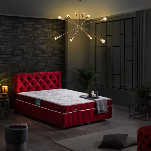 Vita New Baza Başlık Comfort Ortopedik Yatak Seti, Bordo