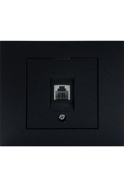 Grano Siyah Nümeris Telefon Prizi Cat3 Çerçeveli