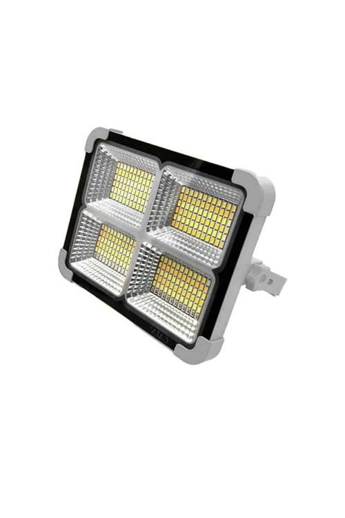 Ct-4698 Güneş Enerjili Şarjlı Solar Led Projektör 200W Çakarlı Fener 6400K