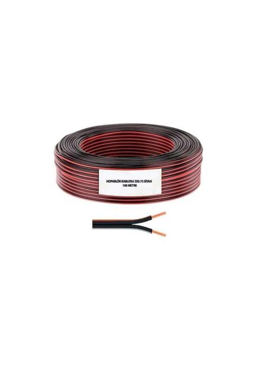 Depar Sistem Siyah Elektrik Kablosu 2 X 0,75 Kordon Kablo 30 M