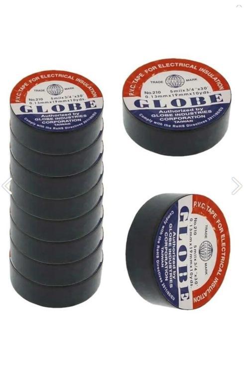 Pvc Elektrik Izolasyon Bant Orijinal Marka "0.13X19X10Yards" (Siyah) (10'Lu Paket)