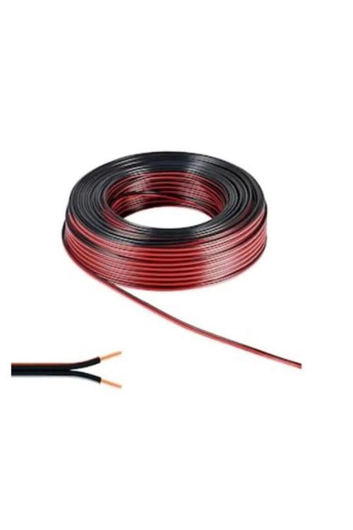 Elektrik Tesisat Kordon Hoparlör Kablosu 2X0.75Mm 25 Metre Siyah